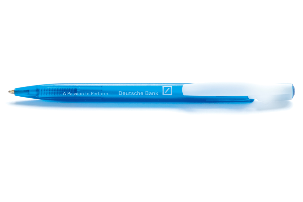 David Blackmore: Deutsche Bank plastic ballpoint pen (blue ink), circa 2009